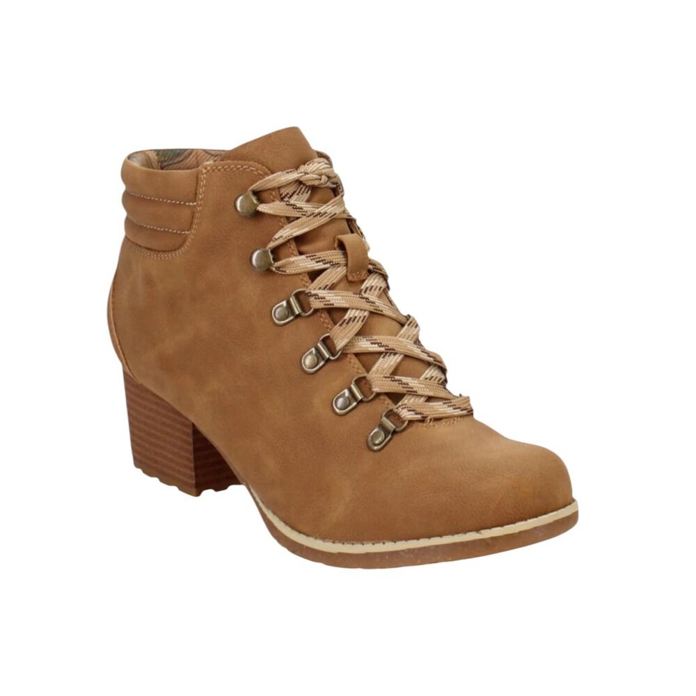 BOC Alder Nubuck Leather Booties Boots Heeled Womens Tan 11 NIB